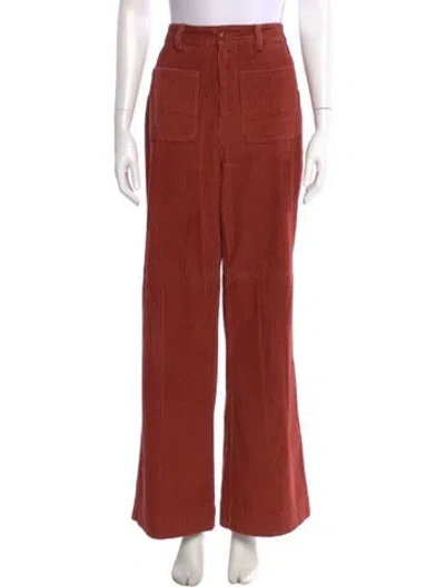 Pre-owned Ulla Johnson Wide Leg Pants In Orange