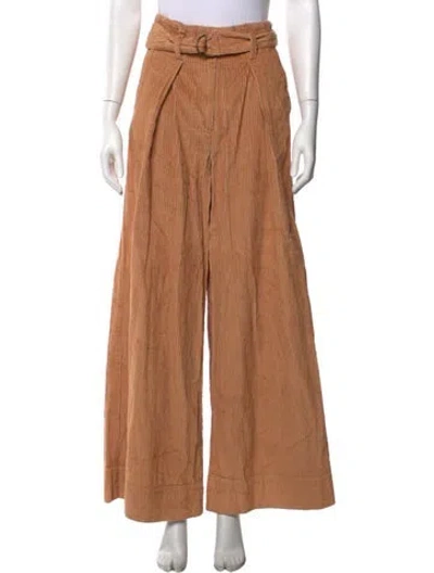 Pre-owned Ulla Johnson Wide Leg Pants In Orange