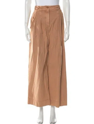 Pre-owned Ulla Johnson Wide Leg Pants In Orange
