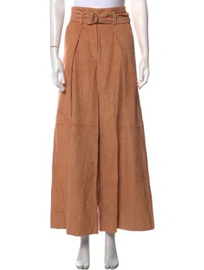 Pre-owned Ulla Johnson Wide Leg Pants In Orange