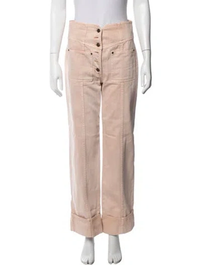 Pre-owned Ulla Johnson Wide Leg Pants In Pink