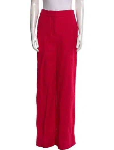 Pre-owned Ulla Johnson Wide Leg Pants In Red