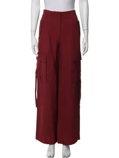 Pre-owned Ulla Johnson Wide Leg Pants In Red