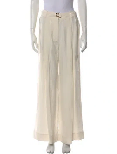 Pre-owned Ulla Johnson Wide Leg Pants W/ Tags In White