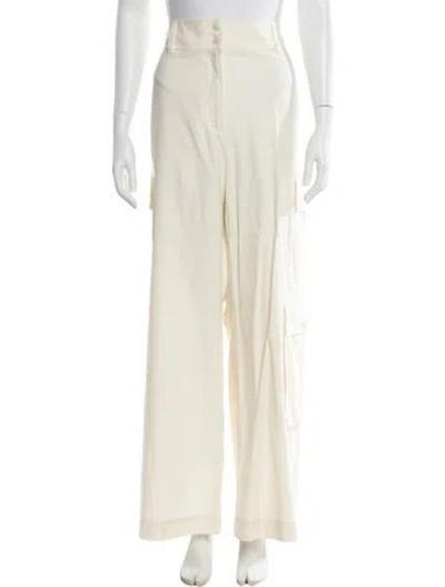Pre-owned Ulla Johnson Wide Leg Pants In White