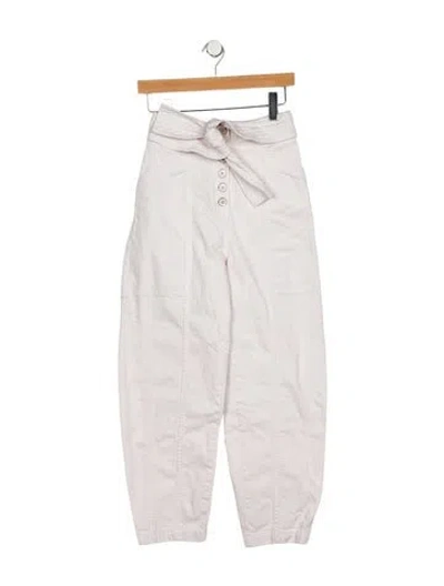 Pre-owned Ulla Johnson Wide Leg Pants In White
