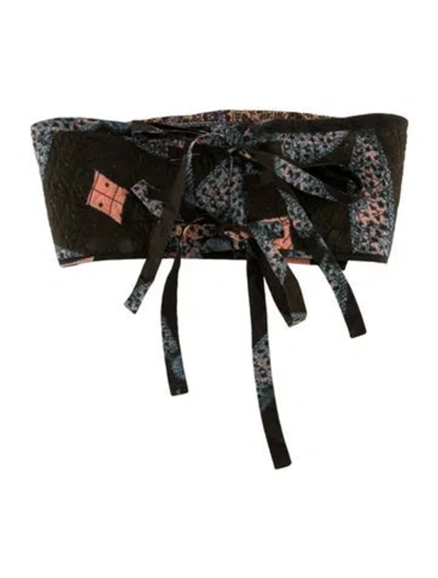 Pre-owned Ulla Johnson Wide Waist Belt In Green