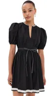Ulla Johnson Wilda Puff Sleeve Minidress In Raven