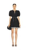 Ulla Johnson Wilda Puff Sleeve Minidress In Raven