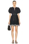 Ulla Johnson Wilda Puff Sleeve Minidress In Raven