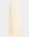 Ulla Johnson Willa Scalloped Ruffle Maxi Skirt In Pristine