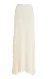 Ulla Johnson Willa Textured Cotton-blend Maxi Skirt In White