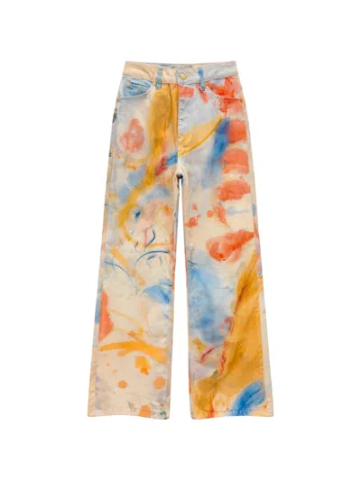 Ulla Johnson Willow Button Jeans In Animal Print
