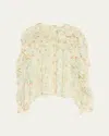 Ulla Johnson Delfina Long-sleeve Silk Chiffon Blouse