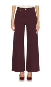 Ulla Johnson Willow Rigid Cuffed Wide-leg Jeans In Burgundy