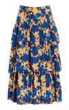 Ulla Johnson Winnie Printed Cotton Midi Skirt In Multi