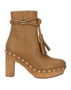Ulla Johnson Woman Ankle Boots Khaki Size 8 Soft Leather In Beige