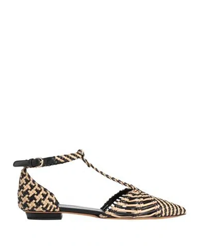 Ulla Johnson Woman Ballet Flats Black Size 8.5 Textile Fibers
