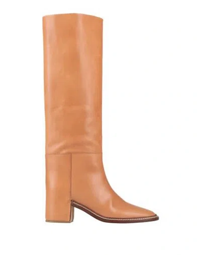 Ulla Johnson Woman Boot Tan Size 8.5 Cowhide In Brown