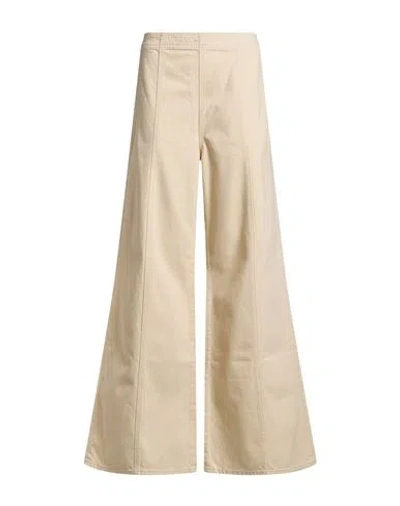 Ulla Johnson Woman Jeans Ivory Size 32 Cotton In White