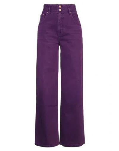 Ulla Johnson Woman Jeans Mauve Size 28 Cotton In Purple