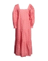 Ulla Johnson Woman Midi Dress Coral Size 8 Cotton In Red