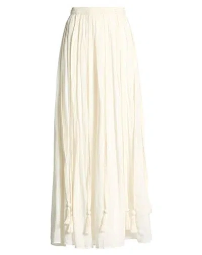 Ulla Johnson Woman Maxi Skirt Ivory Size 6 Ramie, Cotton In Neutral