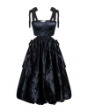 Ulla Johnson Woman Midi Dress Midnight Blue Size 6 Viscose, Cotton, Metallic Fiber In Blue