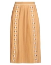 Ulla Johnson Woman Midi Skirt Mustard Size 8 Cotton In Yellow