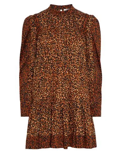 Ulla Johnson Woman Short Dress Brown Size 0 Cotton