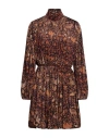 Ulla Johnson Woman Mini Dress Dark Purple Size S Rayon, Elastane, Polyester In Multi