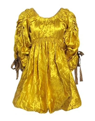 Ulla Johnson Woman Mini Dress Marigold Size 4 Viscose, Cotton, Metallic Fiber In Yellow