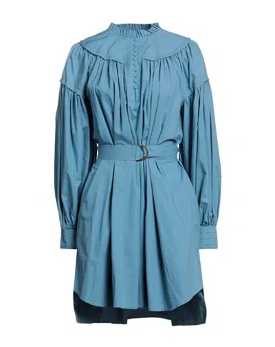 Ulla Johnson Woman Mini Dress Pastel Blue Size 6 Cotton