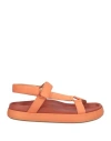 Ulla Johnson Woman Sandals Orange Size 7 Textile Fibers In Orange