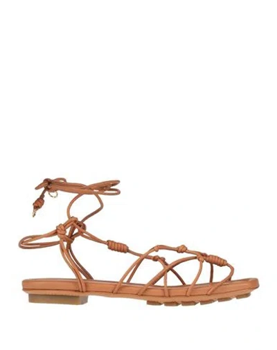 Ulla Johnson Woman Sandals Tan Size 8 Lambskin In Brown