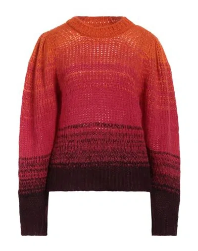 Ulla Johnson Woman Sweater Orange Size L Baby Alpaca Wool, Polyamide, Wool