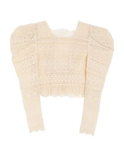 Ulla Johnson Woman Top Beige Size 8 Cotton, Silk