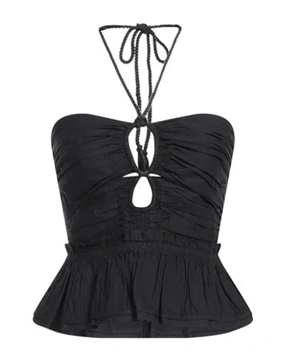 Ulla Johnson Woman Top Black Size 2 Cotton
