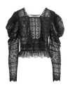 Ulla Johnson Woman Top Black Size 8 Cotton, Silk
