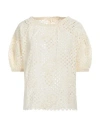 Ulla Johnson Woman Top Ivory Size 8 Cotton In White