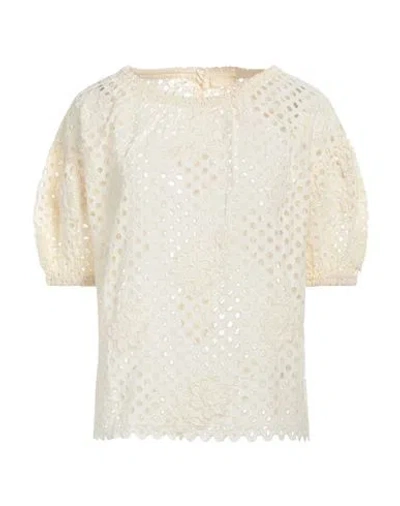 Ulla Johnson Woman Top Ivory Size 8 Cotton In White