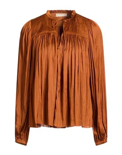 Ulla Johnson Woman Top Orange Size 8 Polyester