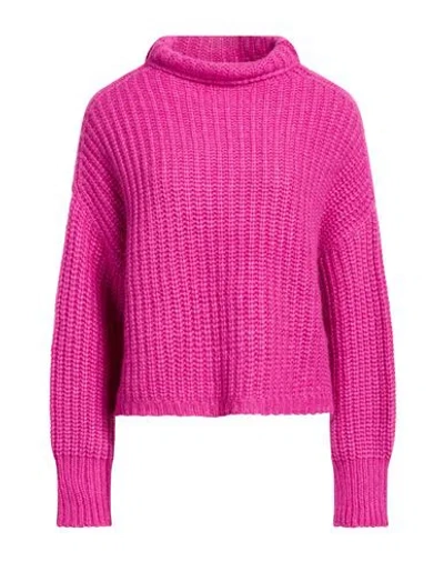 Ulla Johnson Woman Turtleneck Fuchsia Size L Baby Alpaca Wool, Polyamide, Merino Wool In Pink