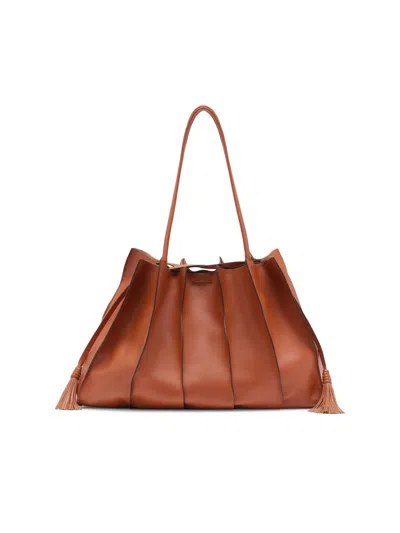 Ulla Johnson Women's Adria Leather Tote Bag In Brown