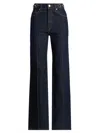 Ulla Johnson The Delphine High Waist Wide Leg Jeans In Black