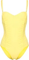 Ulla Johnson Almira Maillot Limonite One Piece Swimsuit In Yellow In Yellow