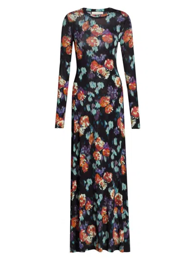 Ulla Johnson Amari Printed Jersey Maxi Dress In Multi
