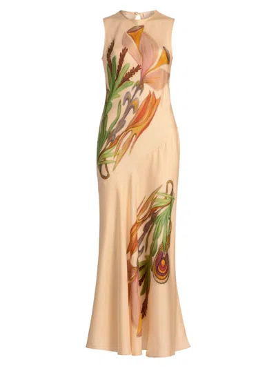Ulla Johnson Women's Anna Zemankova Gaea Floral Silk Maxi Dress