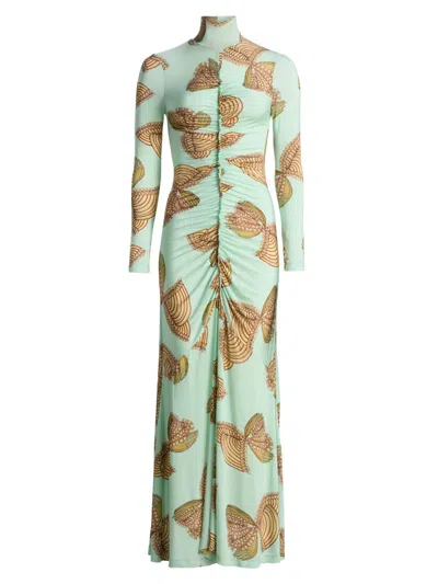 Ulla Johnson Women's Anna Zemankova Ida Printed Ruched Maxi Dress