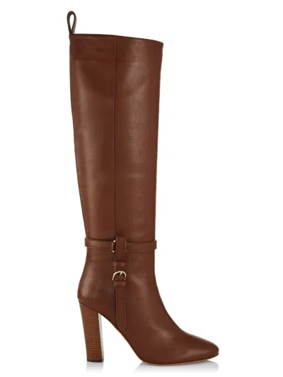 Ulla Johnson Women's Annette 95mm Leather Knee-high Boots In Mahogany